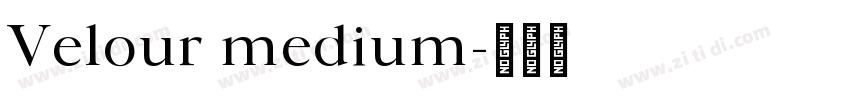 Velour medium字体转换